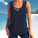 Sylvia - Tankini com estampado geométrico