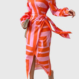 Everly™ | Vestido Envelope Elegante com Estampa
