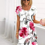 Loretta | Pareça mais magra com o Vestido plissado Floral