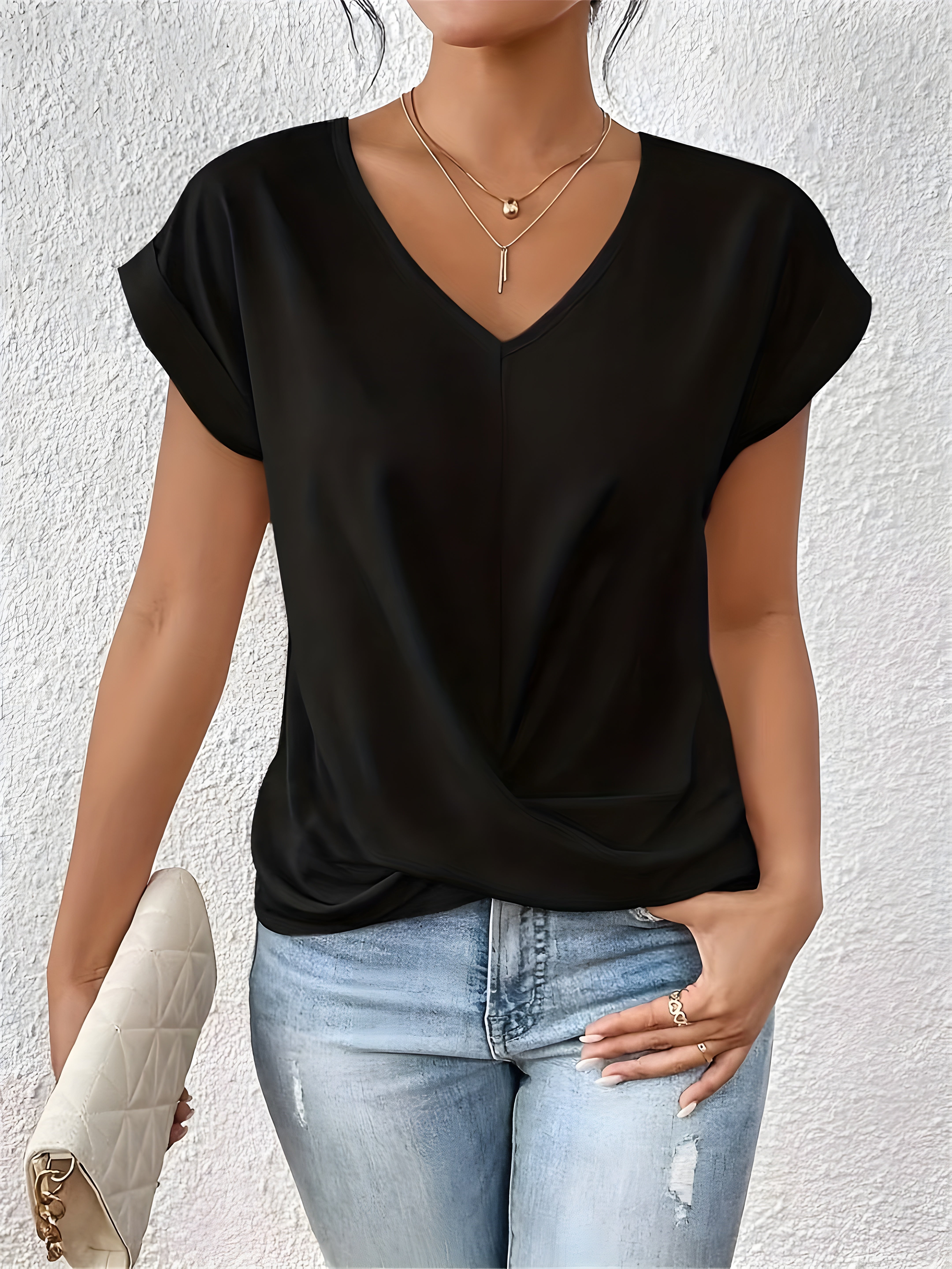 Ziva | Camiseta Casual com Decote em V