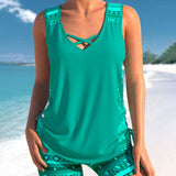 Sylvia - Tankini com estampado geométrico