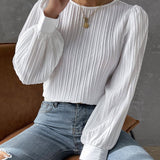 Por Olivia | Blusa Feminina com Mangas de Lanterna