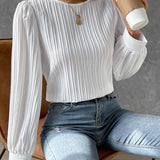 Por Olivia | Blusa Feminina com Mangas de Lanterna