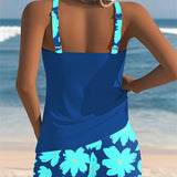 Inger - Tankini impresso sem mangas com decote em U