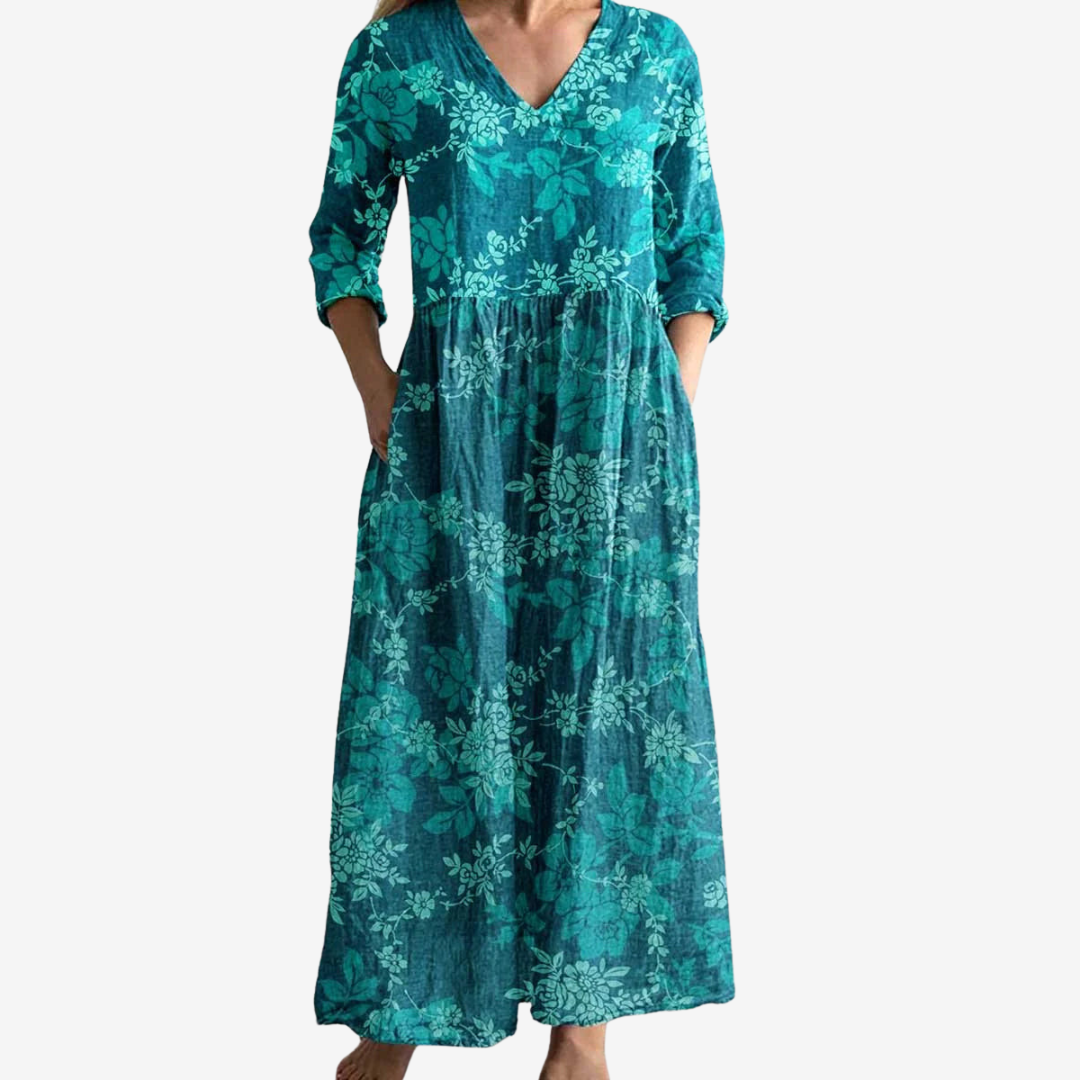 Vestido longo Aisha boémio e artístico