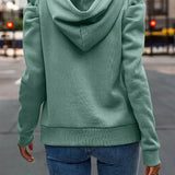 Hoodie Bella Branco com Mangas Franzidas e Estilo Casual Chic