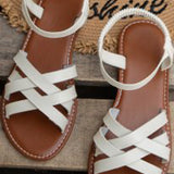 Sandálias Planas de Praia Estilo Coreano