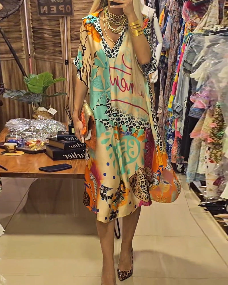 Andreia - Vestido casual com decote V