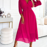 Andreia - Vestido Elegante com Decote em V