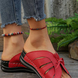 Sandálias Confortáveis de Salto Wedge Estilo Romano