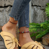 Sandálias Confortáveis de Salto Wedge Estilo Romano