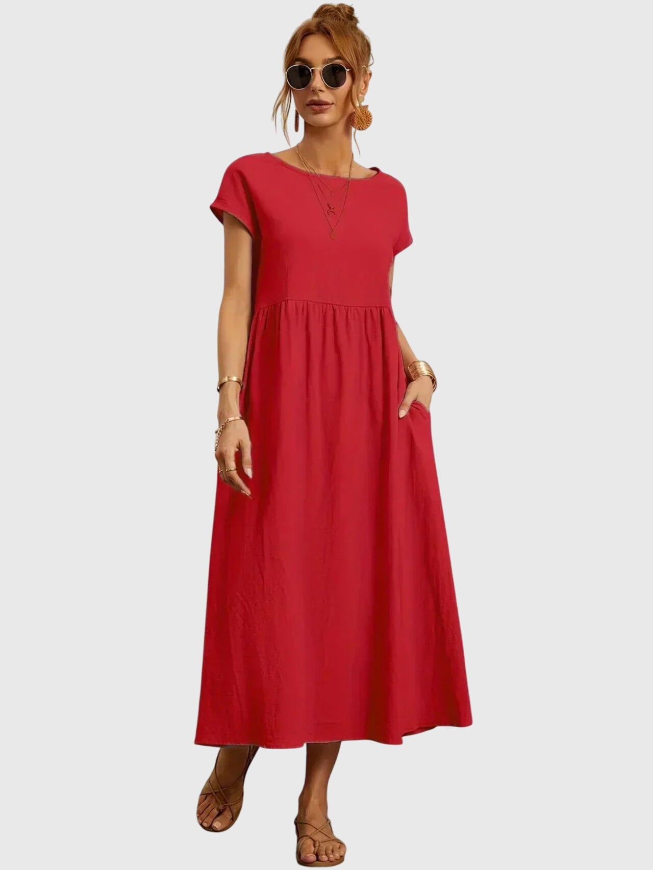 Giselle™ - Vestido Casual com Bolsos