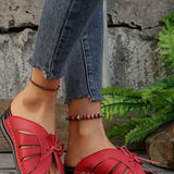 Sandálias Confortáveis de Salto Wedge Estilo Romano