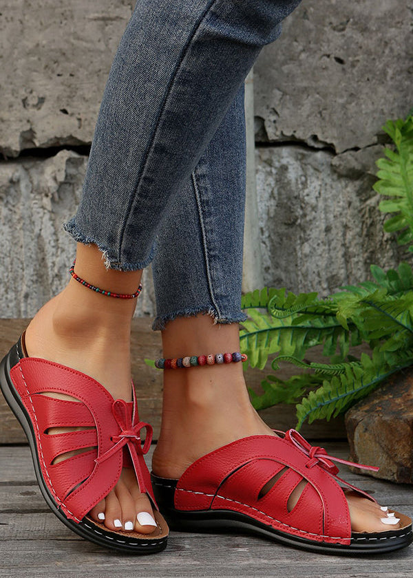 Sandálias Confortáveis de Salto Wedge Estilo Romano