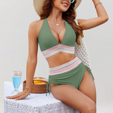 Frances – Conjunto de Bikini de Cintura Alta com Controle de Barriga