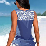 Sylvia - Tankini com estampado geométrico