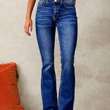 Calças Jeans Flare em Denim Stretch