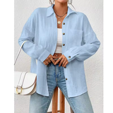 Camisa oversized Sofia leve e versátil