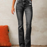 Jeans Flare de Denim Stretch Rasgado