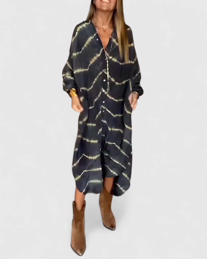 Amelie™ | Vestido Maxi Listrado Boho Elegante