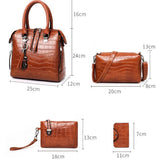 Genive | Conjunto de 4 bolsas de couro modernas