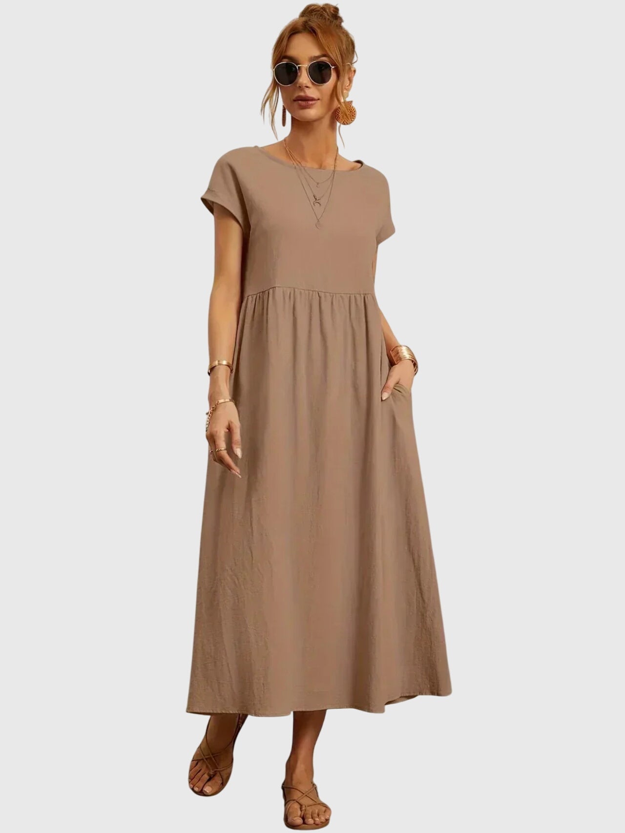 Giselle™ - Vestido Casual com Bolsos