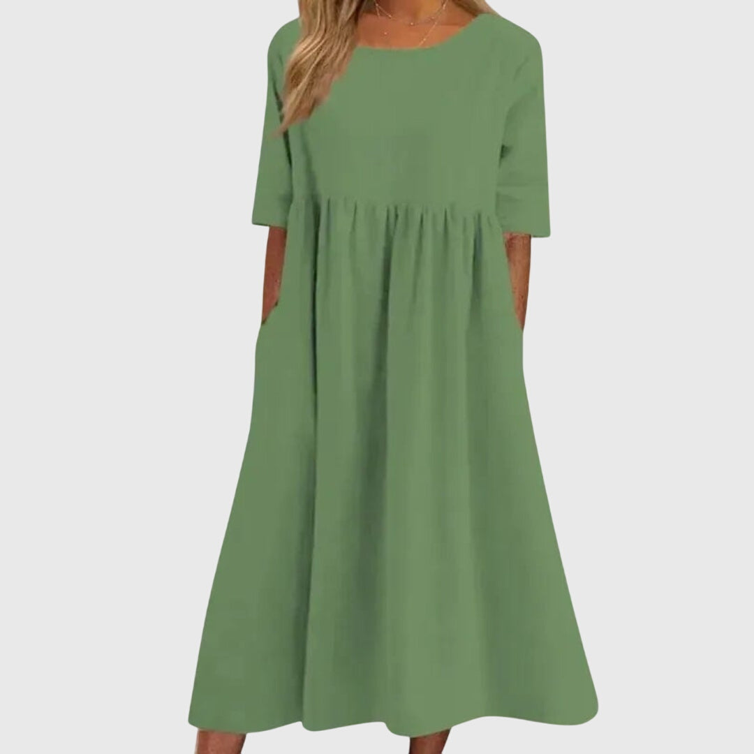 Haisley™ | Vestido Elegante de Manga Curta
