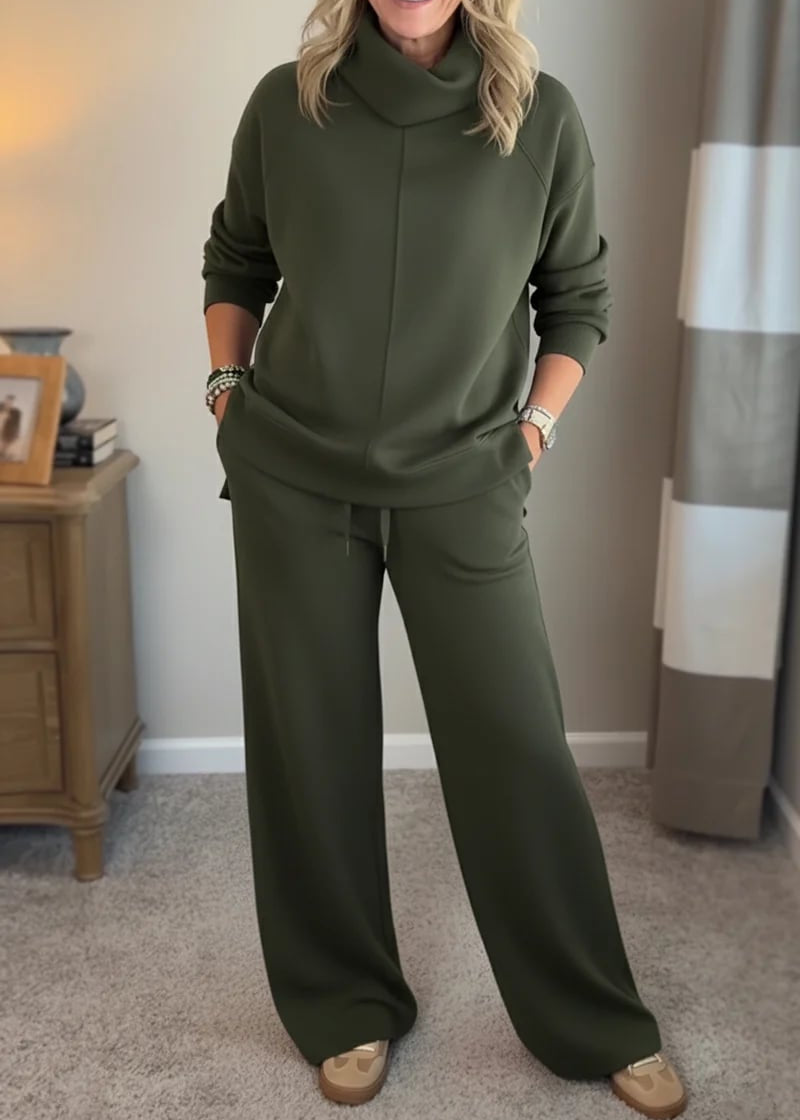 Elaine - Conjunto de duas peças chique e descontraído