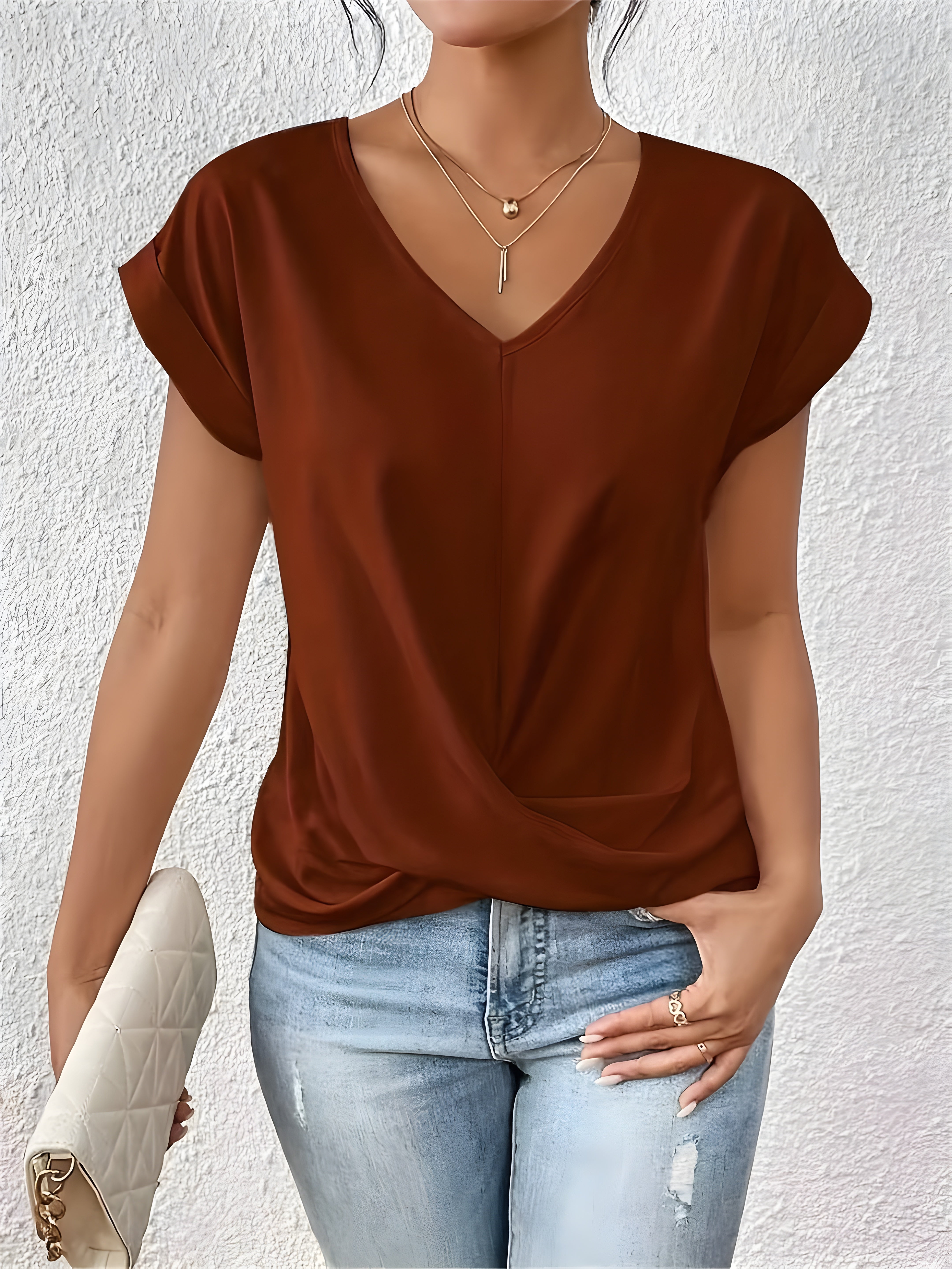 Ziva | Camiseta Casual com Decote em V
