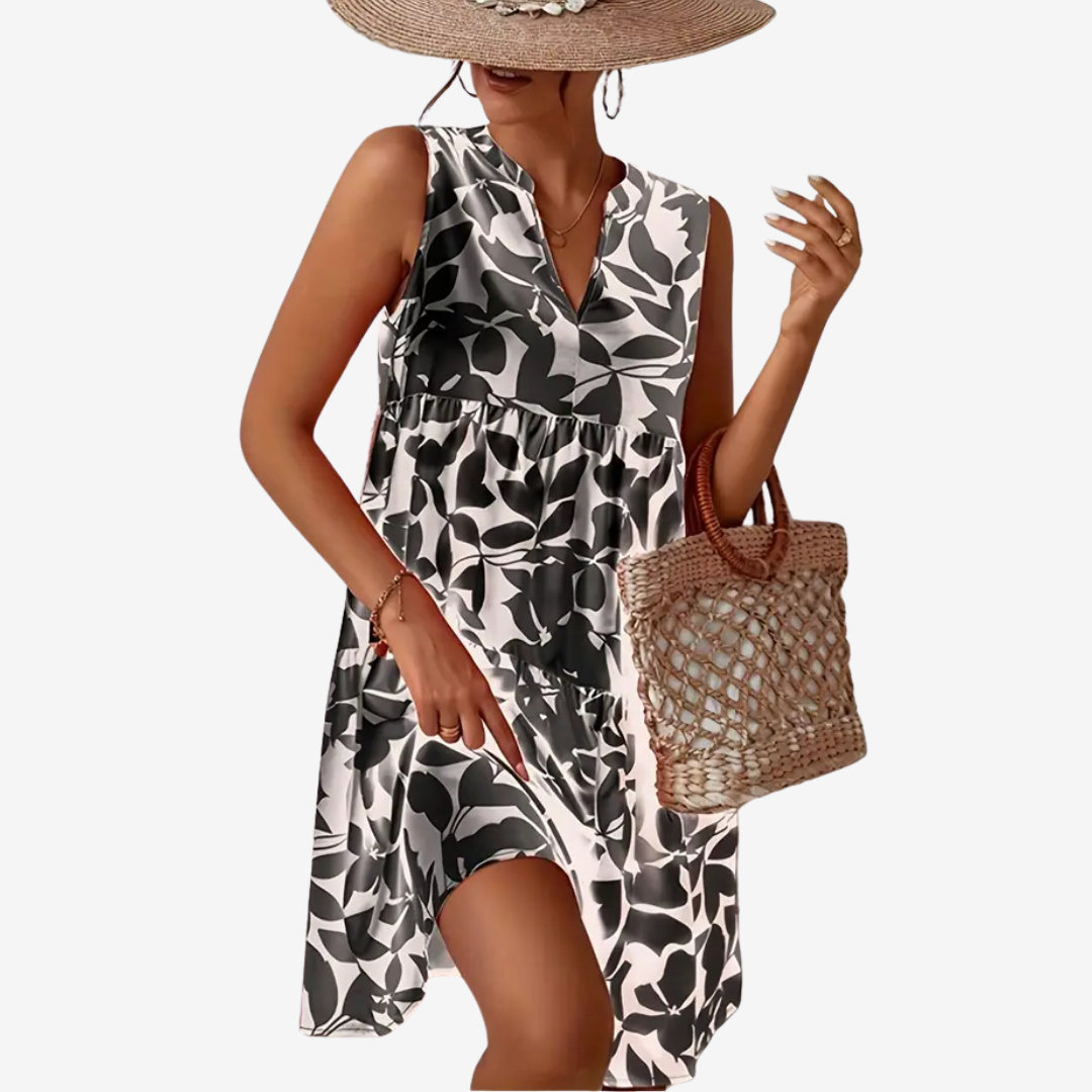 Vestido curto Amaya leve e vibrante