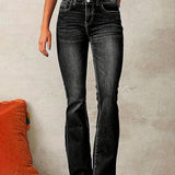 Calças Jeans Flare em Denim Stretch