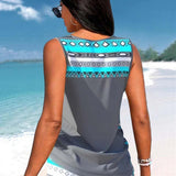 Sylvia - Tankini com estampado geométrico