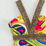 Traudel™ – Maiô com Decote em V Estampado