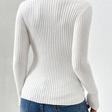 Cozy Chic | Suéter Luxuoso com Decote V e Mangas Longas