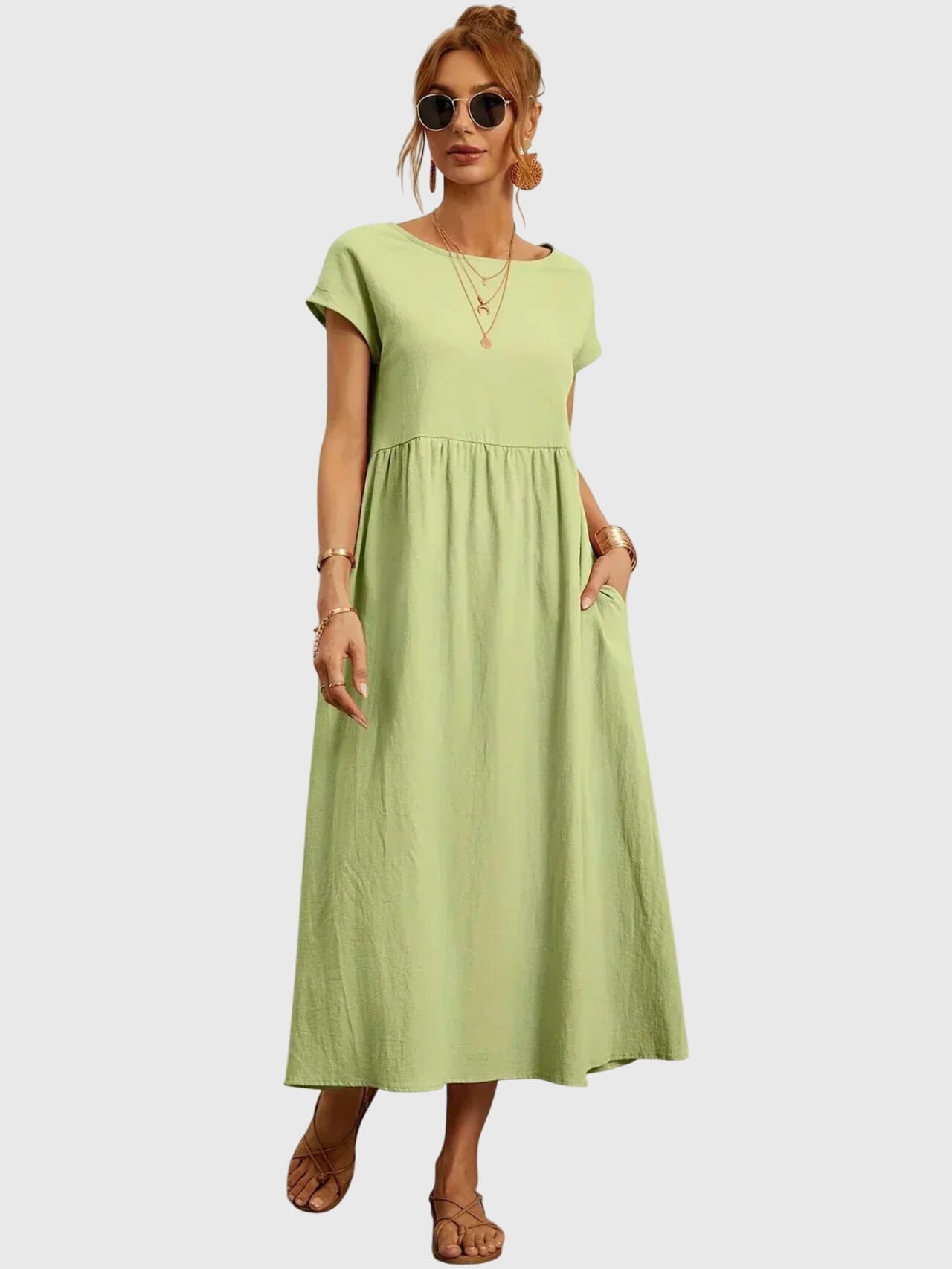 Giselle™ - Vestido Casual com Bolsos