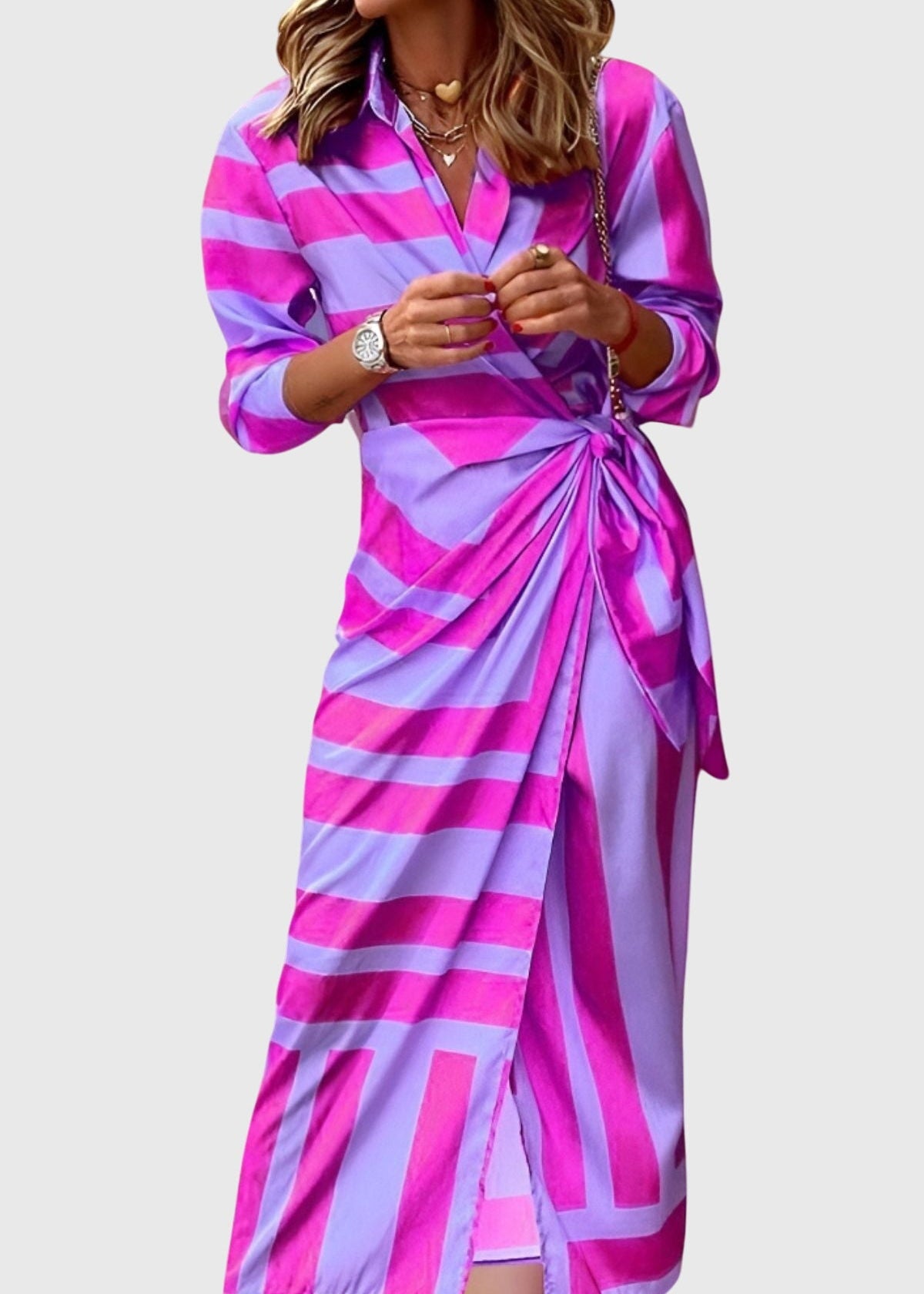 Everly™ | Vestido Envelope Elegante com Estampa