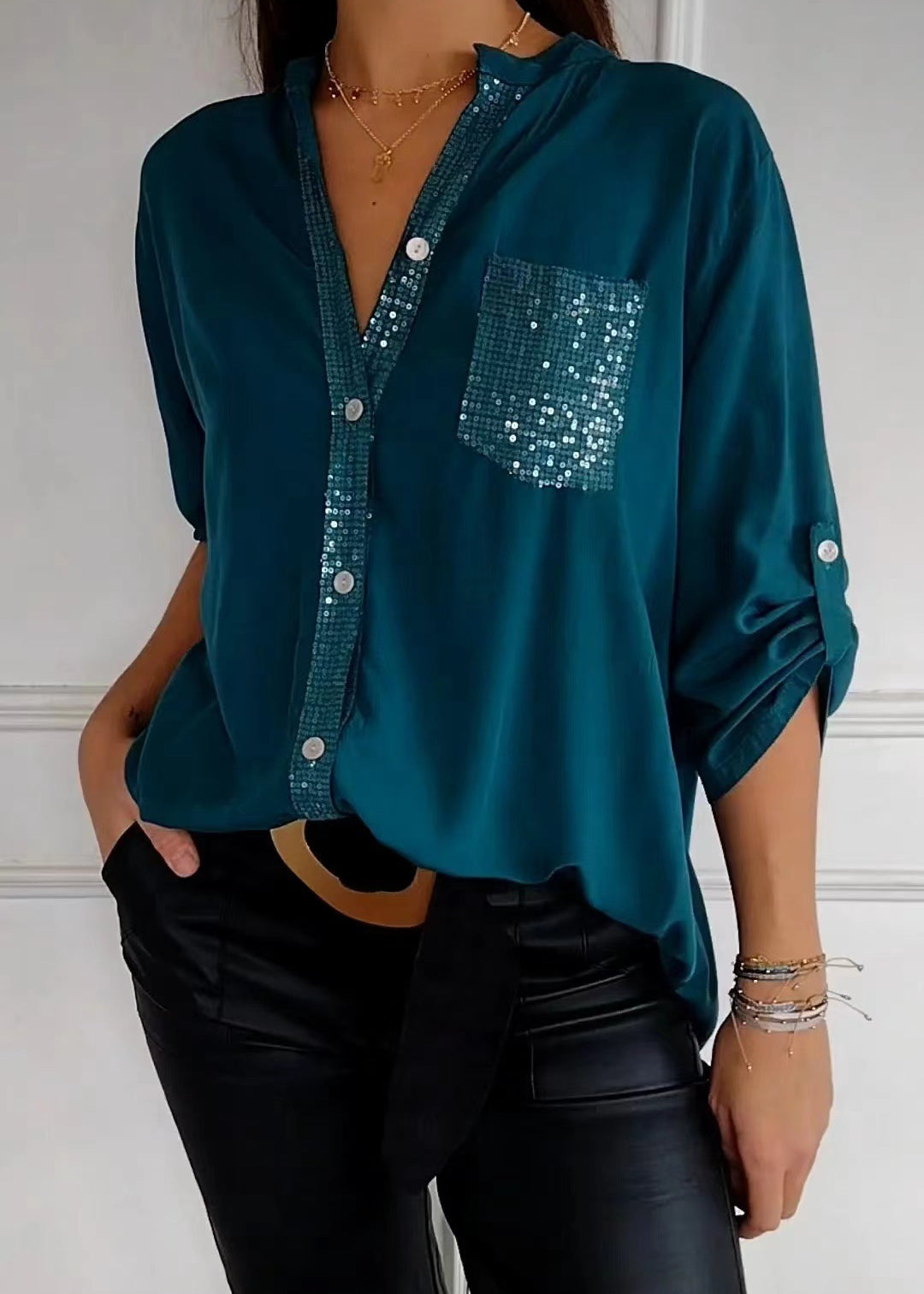 Ana - Blusa casual com botões