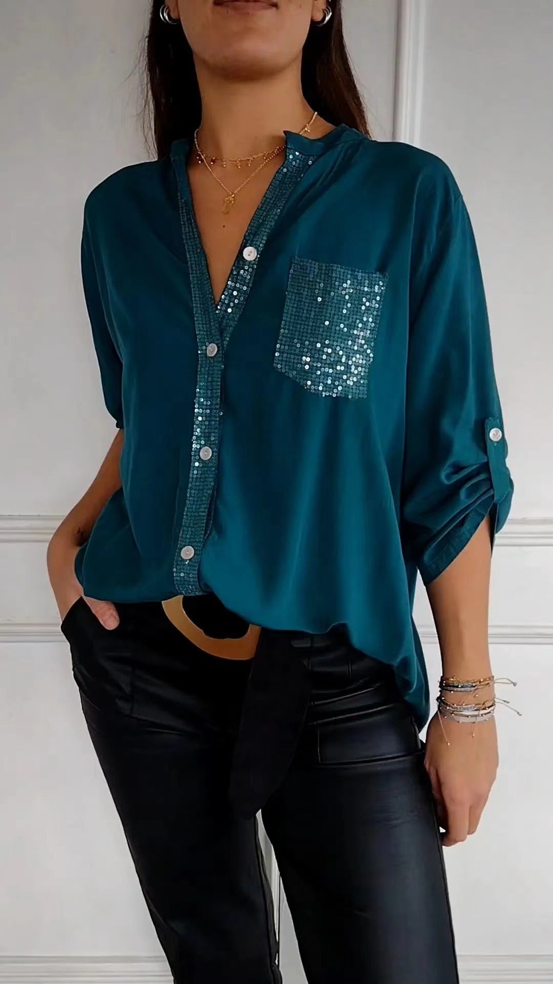 Ana - Blusa casual com botões