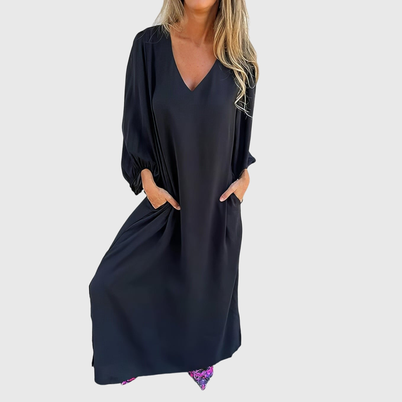 Carol™ - Vestido Boho Longo com Bolsos