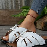 Sandálias Confortáveis de Salto Wedge Estilo Romano