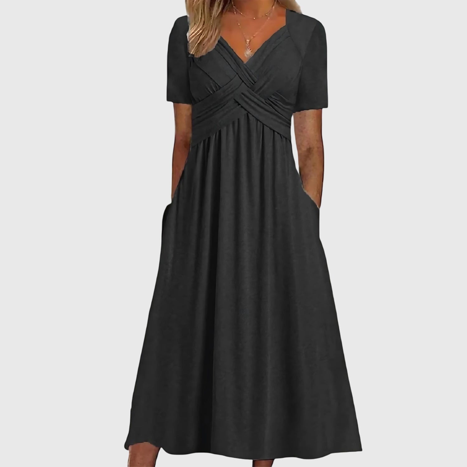 Viola™ | Vestido Midi com Controle de Barriga