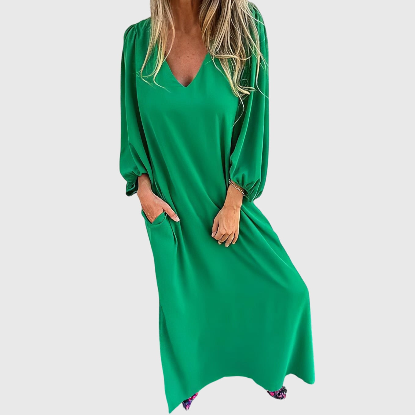 Carol™ - Vestido Boho Longo com Bolsos