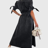 Sophia™ | Vestido de Denim Elegante