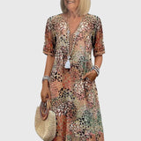 Yvonna™ | Vestido Midi Floral Elegante