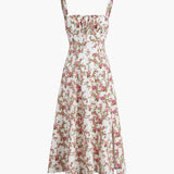 Vestido floral Lya leve e romântico