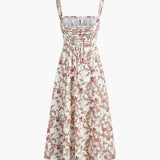 Vestido floral Lya leve e romântico