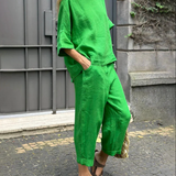 MIA  - Conjunto de  Top + Calça em Linho