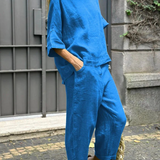 MIA  - Conjunto de  Top + Calça em Linho