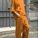 MIA  - Conjunto de  Top + Calça em Linho