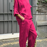MIA  - Conjunto de  Top + Calça em Linho